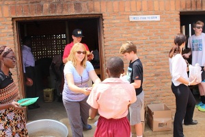 Serving lunch in Bugesera